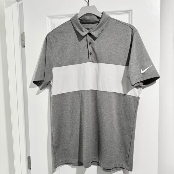 Nike Mens Breathe Gray Polo Shirt Size Large - Picture 2 of 6